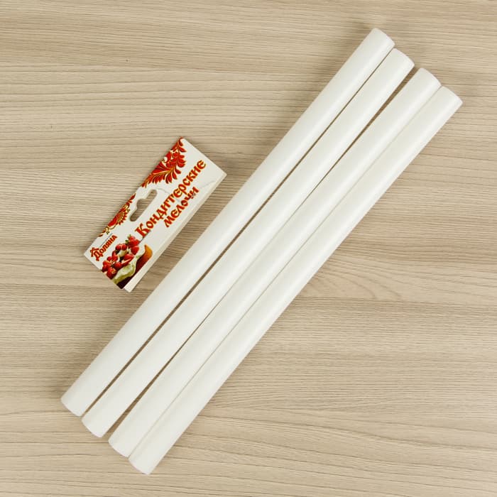 Палочки - дюбели для кондитерских изделий, d=1.8 см, 32 см, 4 шт., пластик, белые
