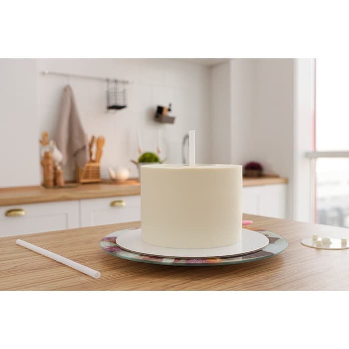 Палочки - дюбели для кондитерских изделий, d=1.8 см, 32 см, 4 шт., пластик, белые