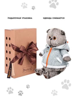 Мягкая игрушка «Кот Басик», в толстовке дракончик, 19 см, МИКС