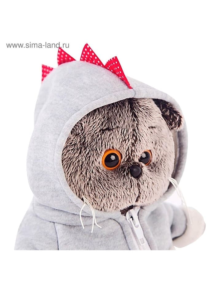 Мягкая игрушка «Кот Басик», в толстовке дракончик, 19 см, МИКС