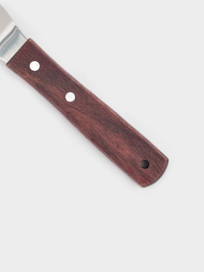 Кондитерская лопатка - палетка, изогнутая, 26.5 см, рабочая часть 14.5 см, для блинов, коричневая