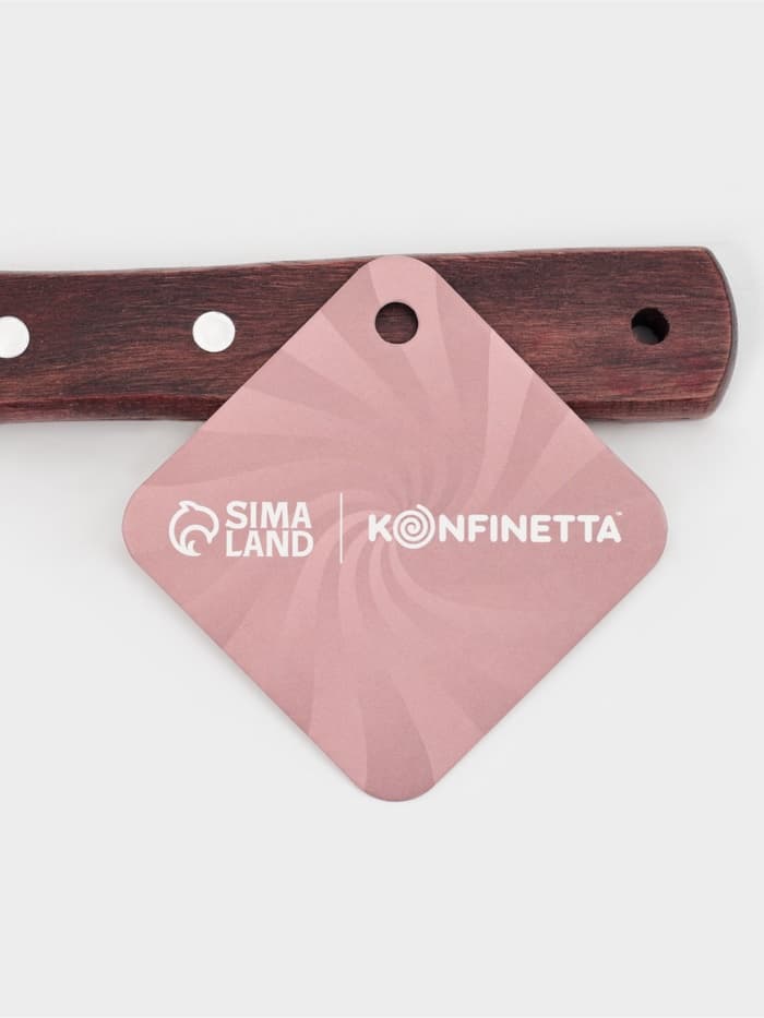 Кондитерская лопатка - палетка, изогнутая, 26.5 см, рабочая часть 14.5 см, для блинов, коричневая