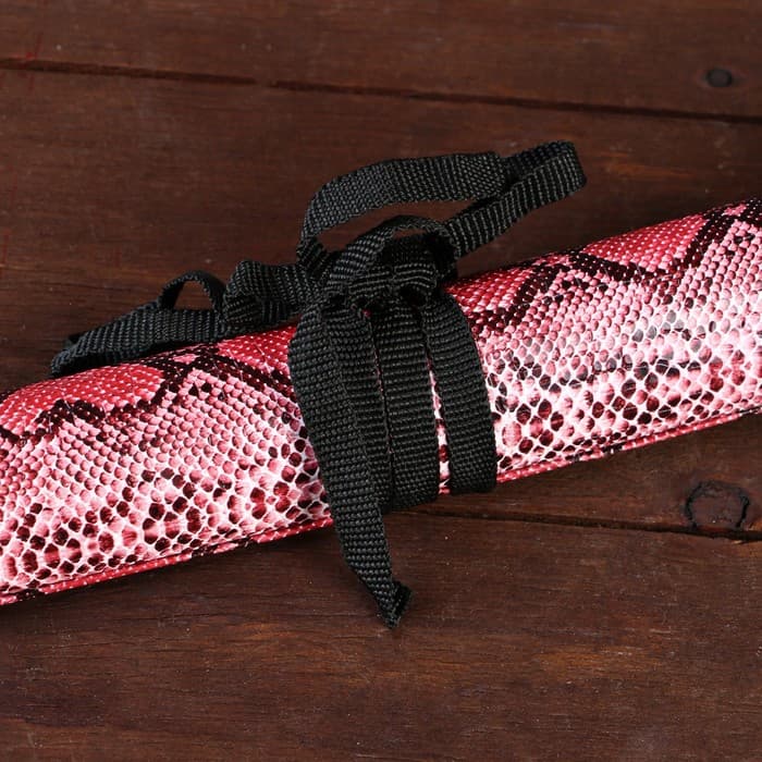 Макет оружия «Сувенирные катаны на подставке 3в1. Цветная змея», подарочный набор, ножны кожзам, 47 см; 70 см; 89 см