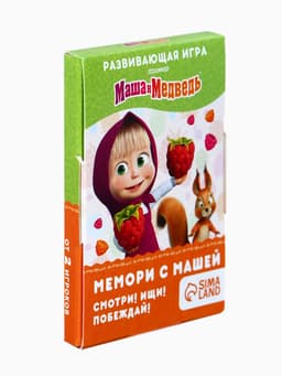 Настольная игра «Мемори с Машей», Маша и Медведь, 24 карты, 5+