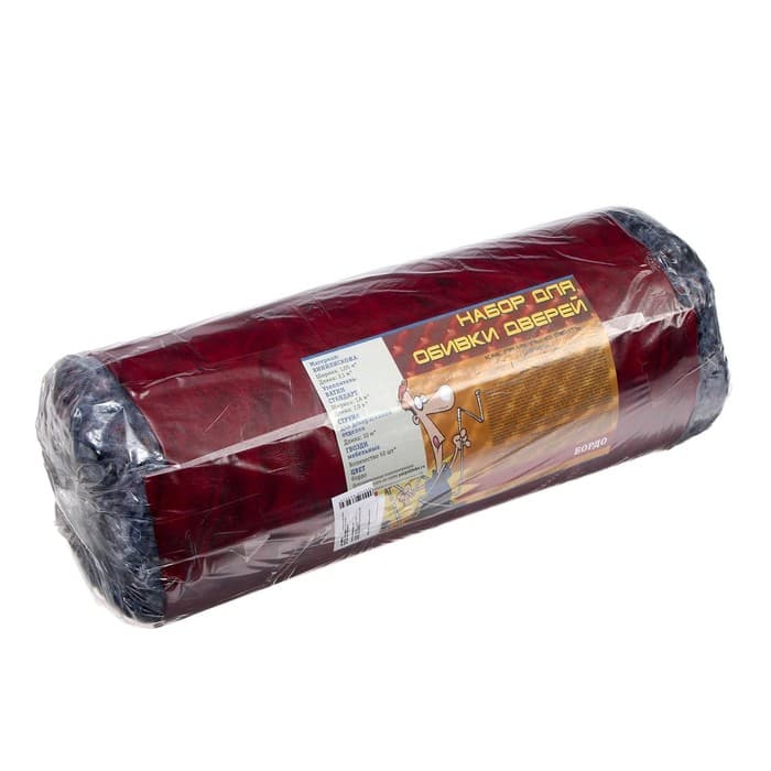 Комплект для обивки дверей 110×205 см: иск.кожа, ватин 5 мм, гвозди, струна, бордовый, «Ватин»