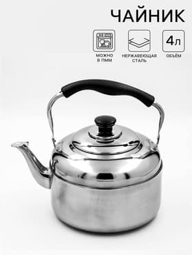 Чайник, 4 л, нержавеющая сталь