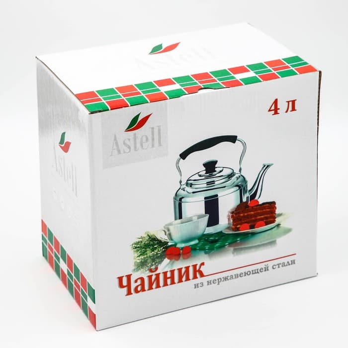 Чайник, 4 л, нержавеющая сталь