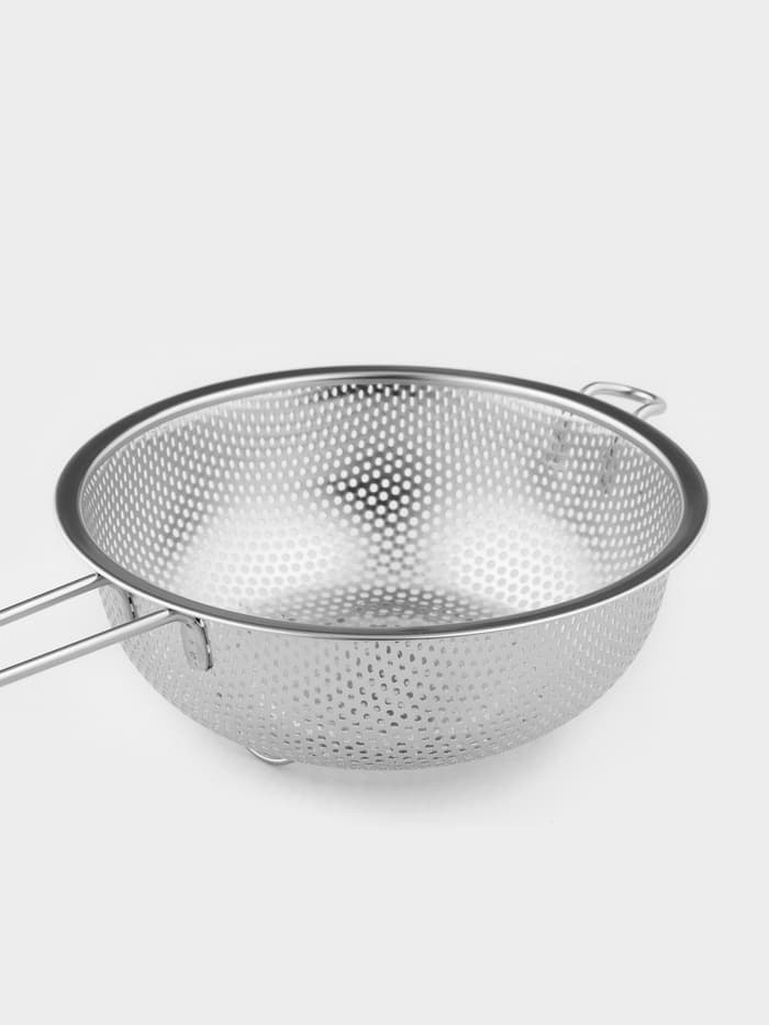 Дуршлаг Доляна «Марко», d=19 см, 37.5×19.5×7 см, длинная ручка, нержавеющая сталь, хромированный