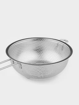 Дуршлаг Доляна «Марко», d=19 см, 37.5×19.5×7 см, длинная ручка, нержавеющая сталь, хромированный