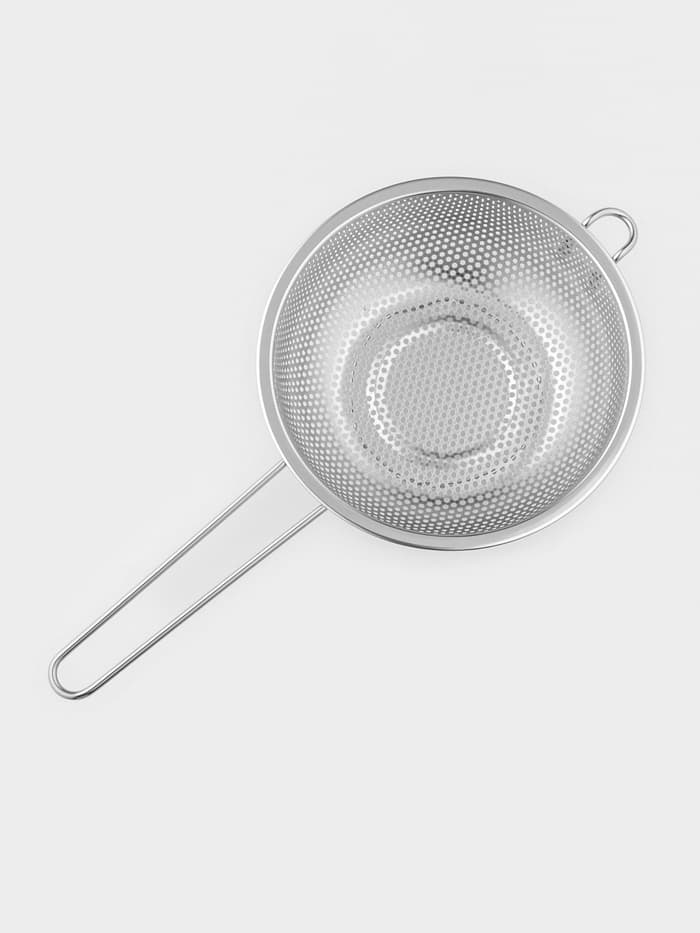 Дуршлаг Доляна «Марко», d=19 см, 37.5×19.5×7 см, длинная ручка, нержавеющая сталь, хромированный
