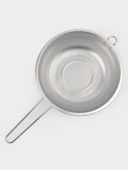 Дуршлаг Доляна «Марко», d=25 см, 43.5×25×9 см, длинная ручка, нержавеющая сталь, хромированный