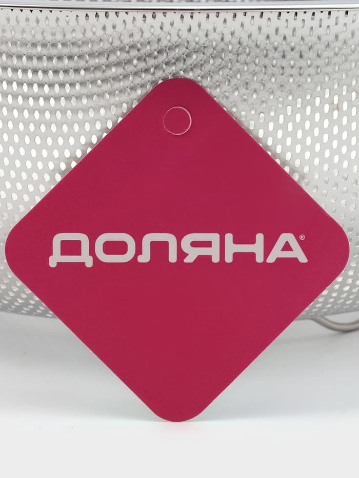 Дуршлаг Доляна «Марко», d=25 см, 43.5×25×9 см, длинная ручка, нержавеющая сталь, хромированный