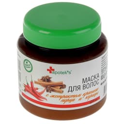 Маска для волос Apotek`s репейная, с экстрактом красного перца и корицы, 250 мл