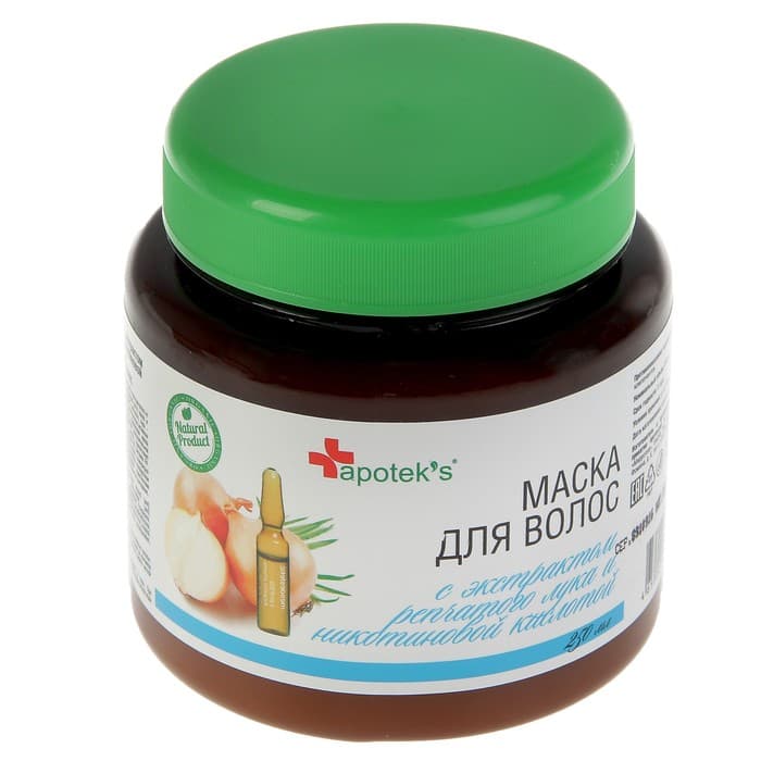 Маска для волос Apotek`s репейная, с экстрактом репчатого лука и никотиновой кислотой, 250 мл