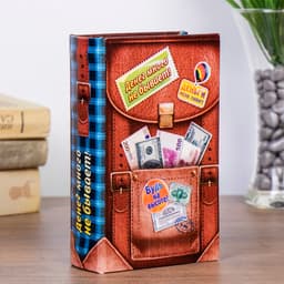 Шкатулка книга - сейф «Денег много не бывает», дерево и искусственная кожа, с замком, 17×11×5 см