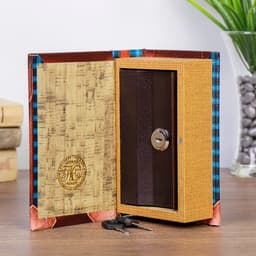 Шкатулка книга - сейф «Денег много не бывает», дерево и искусственная кожа, с замком, 17×11×5 см