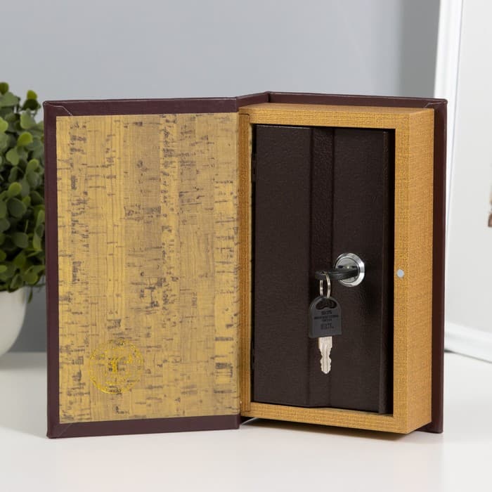Шкатулка книга - сейф «Личный валютный запас», дерево, искусственная кожа, 21×13×5 см