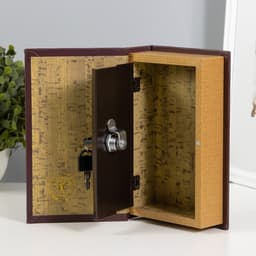 Шкатулка книга - сейф «Личный валютный запас», дерево, искусственная кожа, 21×13×5 см