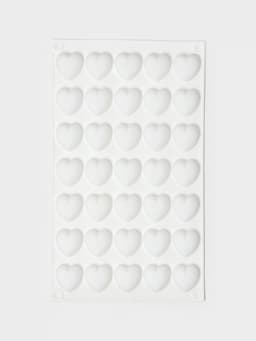 Форма для муссовых десертов и шоколада KONFINETTA «Сердца», силикон, 29.7×17.3×1.5 см, 35 ячеек (2.7×2.5 см), белая