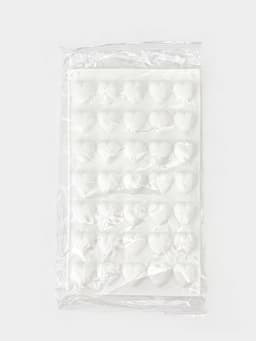 Форма для муссовых десертов и шоколада KONFINETTA «Сердца», силикон, 29.7×17.3×1.5 см, 35 ячеек (2.7×2.5 см), белая