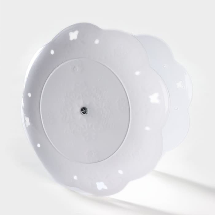 Этажерка для фруктов и десертов «Вивьен», 2 ярусная, пластик, круглая, d=22 см, d=26 см, белая