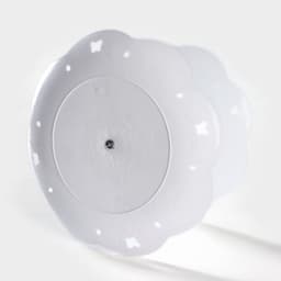 Этажерка для фруктов и десертов «Вивьен», 2 ярусная, пластик, круглая, d=22 см, d=26 см, белая