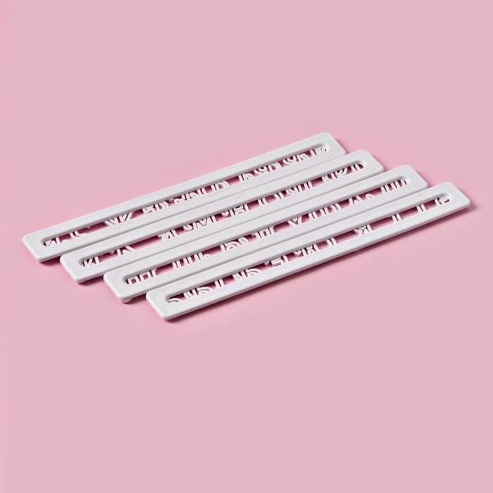 Печати для теста Доляна «Алфавит», 4 шт., 24×15×0.3 см, белые