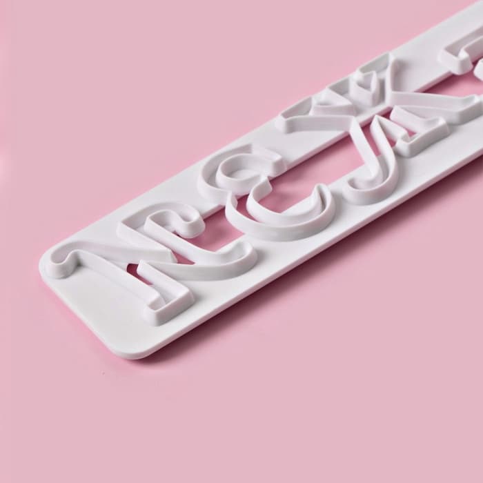 Печати для теста Доляна «Алфавит», 4 шт., 24×15×0.3 см, белые