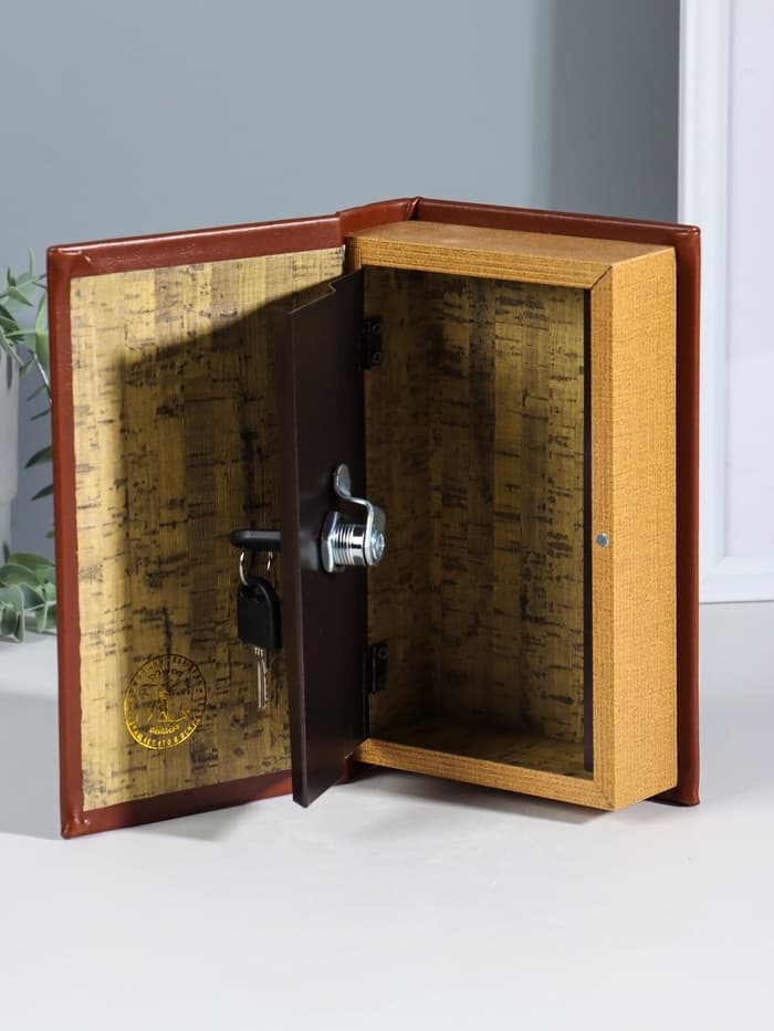 Шкатулка книга - сейф «Философия успеха», дерево, искусственная кожа, тиснение, 21×13×5 см
