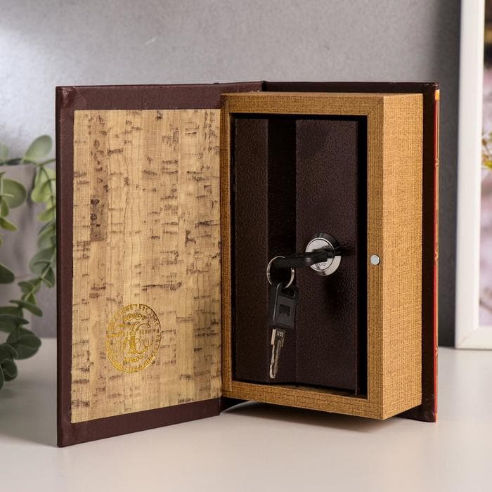 Шкатулка книга-сейф «Государева казна», дерево, искусственная кожа, 17×11×5 см
