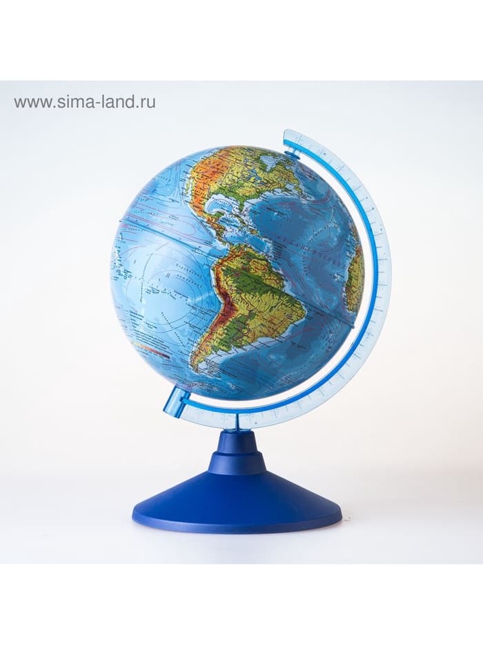 Глобус физико-политический «Классик Евро», диаметр 210 мм, с подсветкой от батареек
