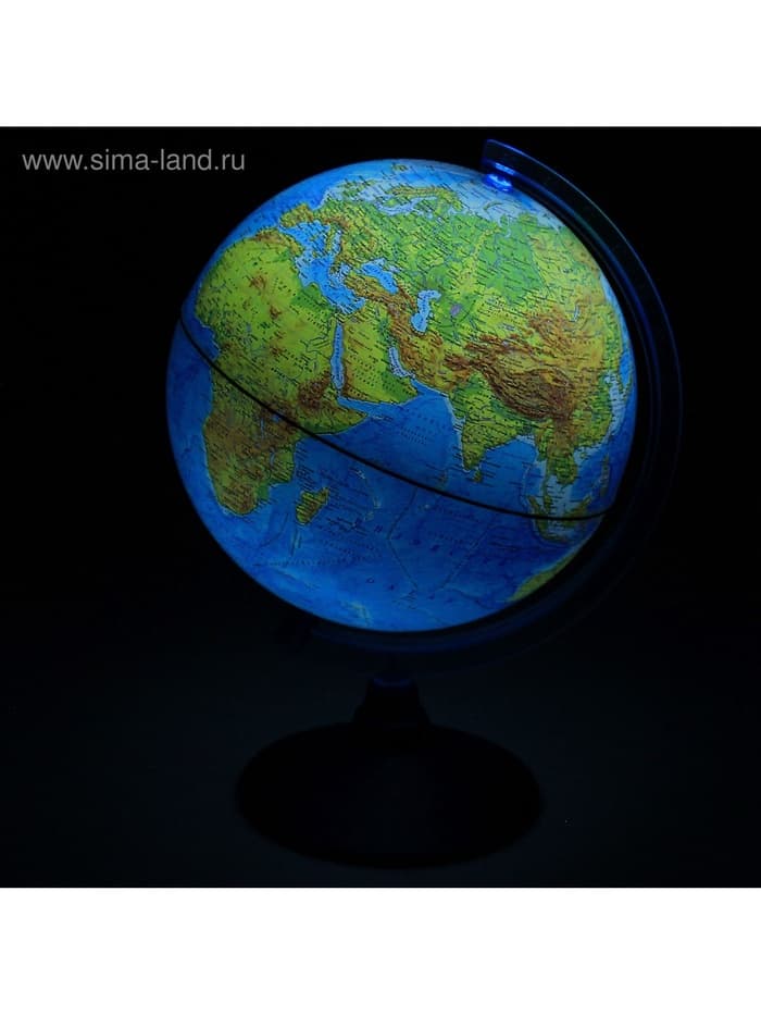 Глобус физико-политический «Классик Евро», диаметр 210 мм, с подсветкой от батареек