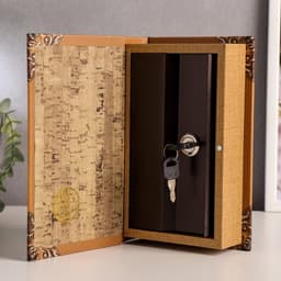 Шкатулка книга-сейф «Тайны и секреты», дерево, искусственная кожа, 21×13×5 см