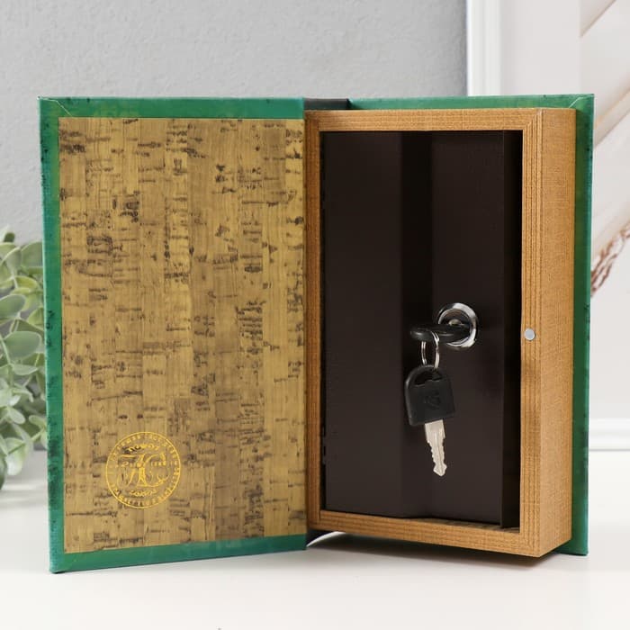 Шкатулка книга-сейф «Мои наполеоновские планы», дерево и искусственная кожа, с замком, 21×13×5 см