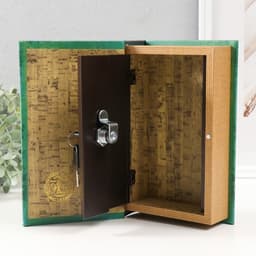 Шкатулка книга-сейф «Мои наполеоновские планы», дерево и искусственная кожа, с замком, 21×13×5 см