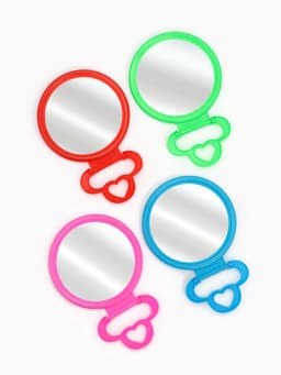 Зеркало настольное, круглое, настенное, 11.5×17.8 см, (d=9.5 см), МИКС