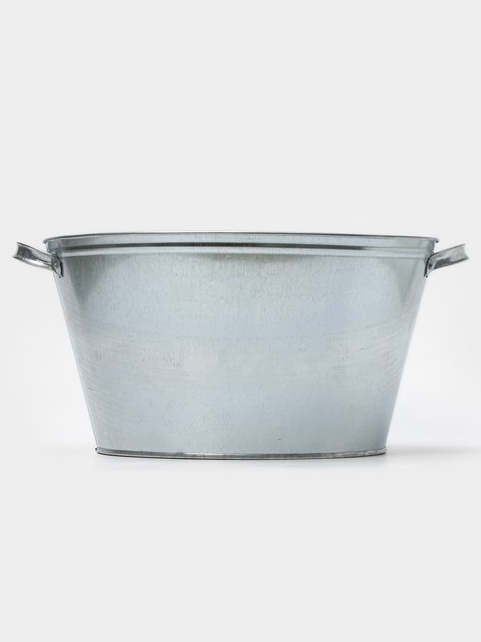 Таз оцинкованный круглый, 26 л, d=45.5 см, h=24 см, ГОСТ