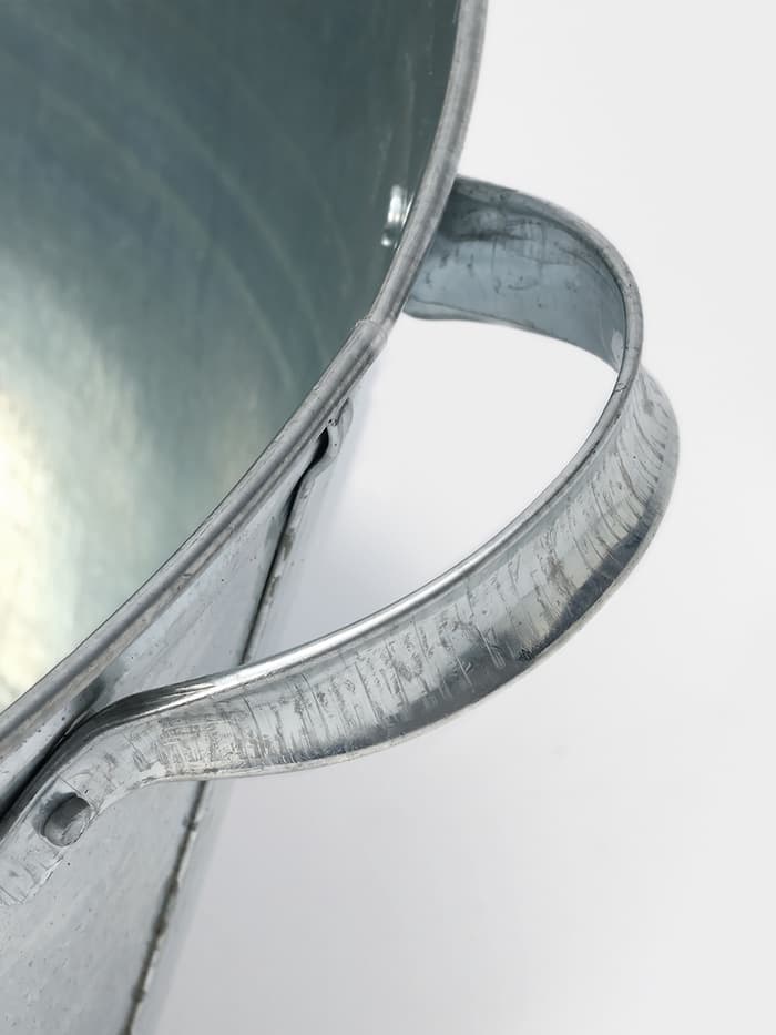 Таз оцинкованный круглый, 26 л, d=45.5 см, h=24 см, ГОСТ