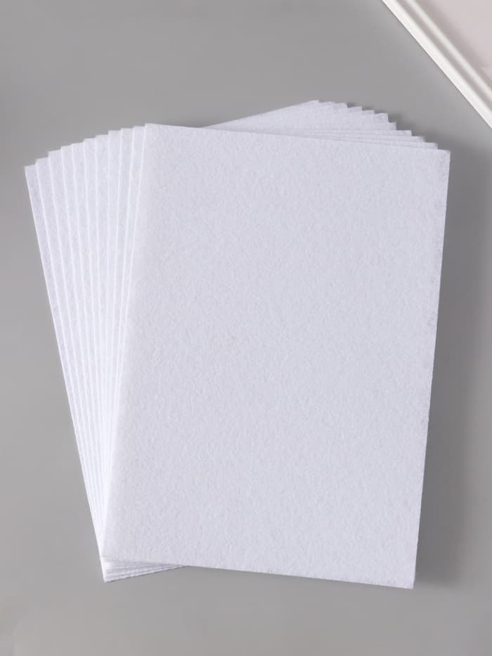 Фетр жесткий 1 мм, «Белоснежный», набор 10 листов, формат А4
