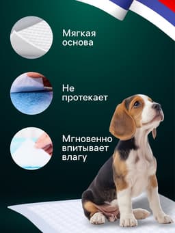 Впитывающие пелёнки для животных «ПИЖОН», 60×60 см, набор 5 шт., целлюлоза