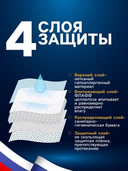 Впитывающие пелёнки для животных «ПИЖОН», 60×60 см, гелевые, набор 5 шт.