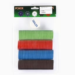 Фишки для покера, с номиналом, d=4 см, набор 200 шт., 29×18 см