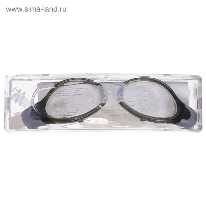 Очки для плавания ONLYTOP, беруши, МИКС