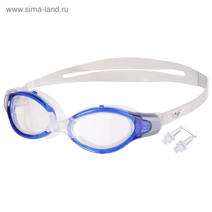 Очки для плавания ONLYTOP, беруши, МИКС