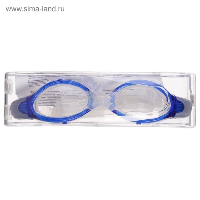 Очки для плавания ONLYTOP, беруши, МИКС