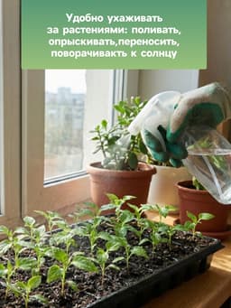 Кассета для рассады Greengo на 105 ячеек, по 20 мл, из пластика, чёрная, 55×29.5×3 см