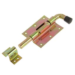 Задвижка дверная, 100 мм по основанию, оцинкованная