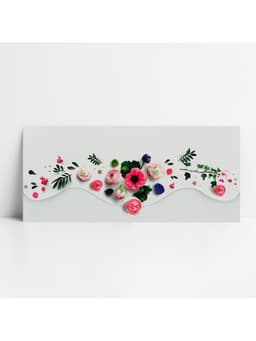Конверт для денег «Настоящие цветы» фигурный, 17.5×8 см