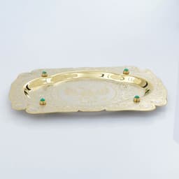 Подарочный набор чайный «ГЕРБ РФ», 2 подстаканника, 1 блюдо, 2 ложки