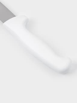 Нож для бисквита, ровный край, ручка пластик, рабочая поверхность 29.5 см, толщина лезвия 2 мм, белый